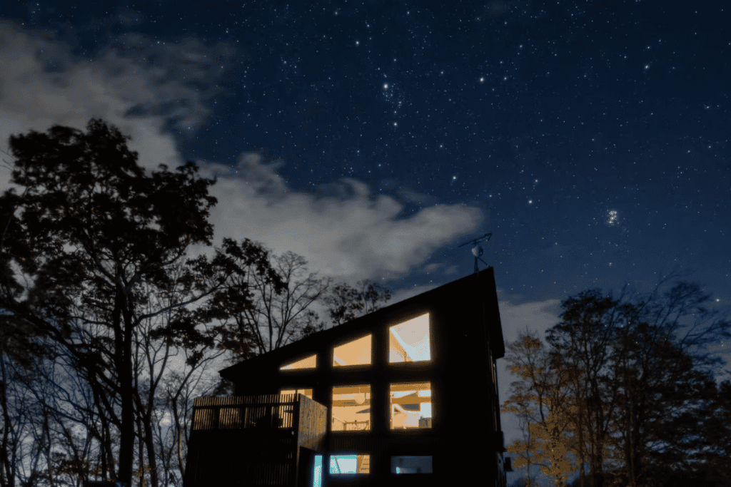 Hilltop Niseko Night exterior