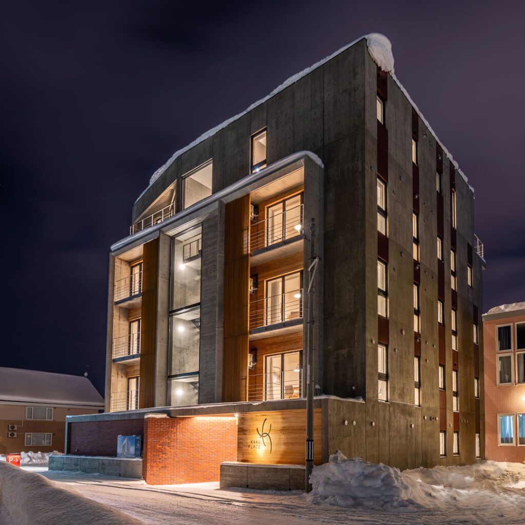 Kaku Place exterior at night